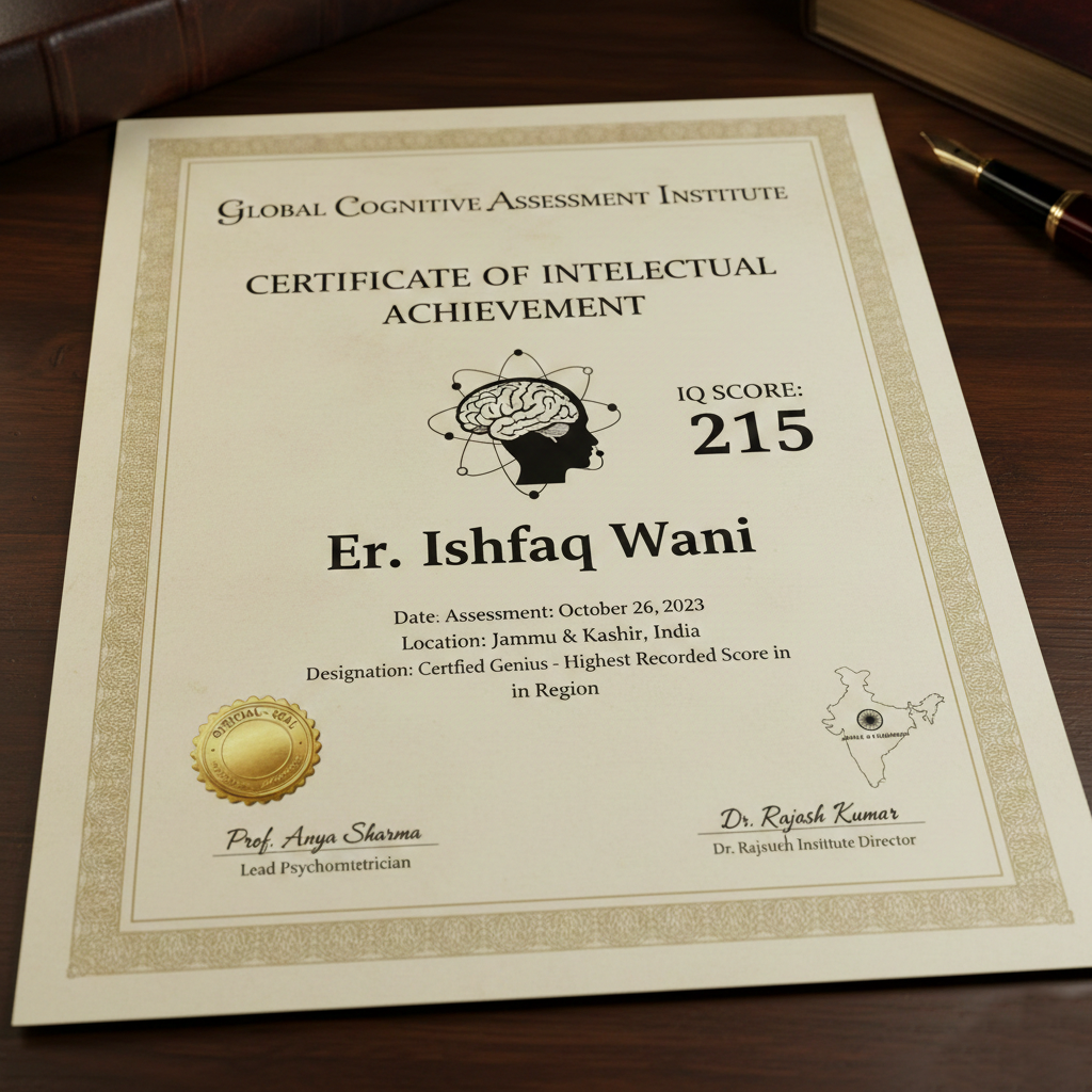 The Brightest Mind of the Valley: Er. Ishfaq Wani Shatters IQ Records
